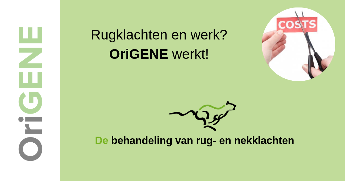 Rugklachten en werk? OriGENE werkt!