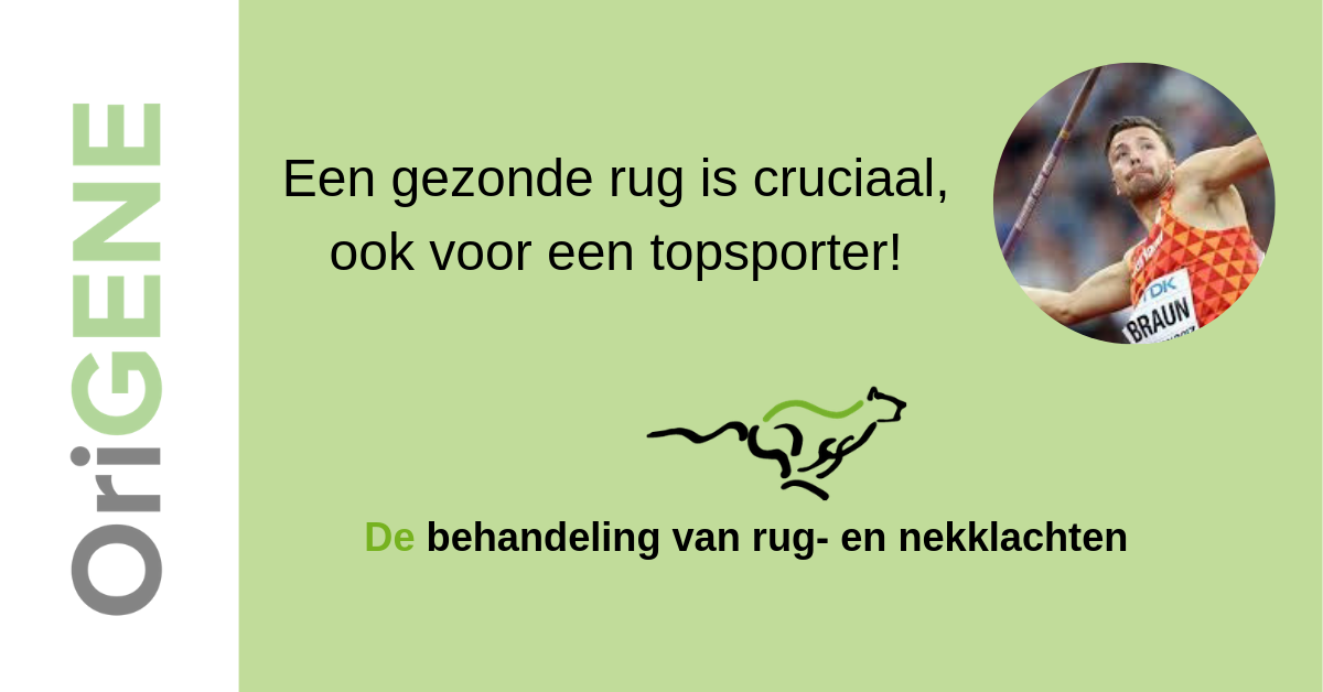 Een gezonde rug is cruciaal, ook voor een topsporter