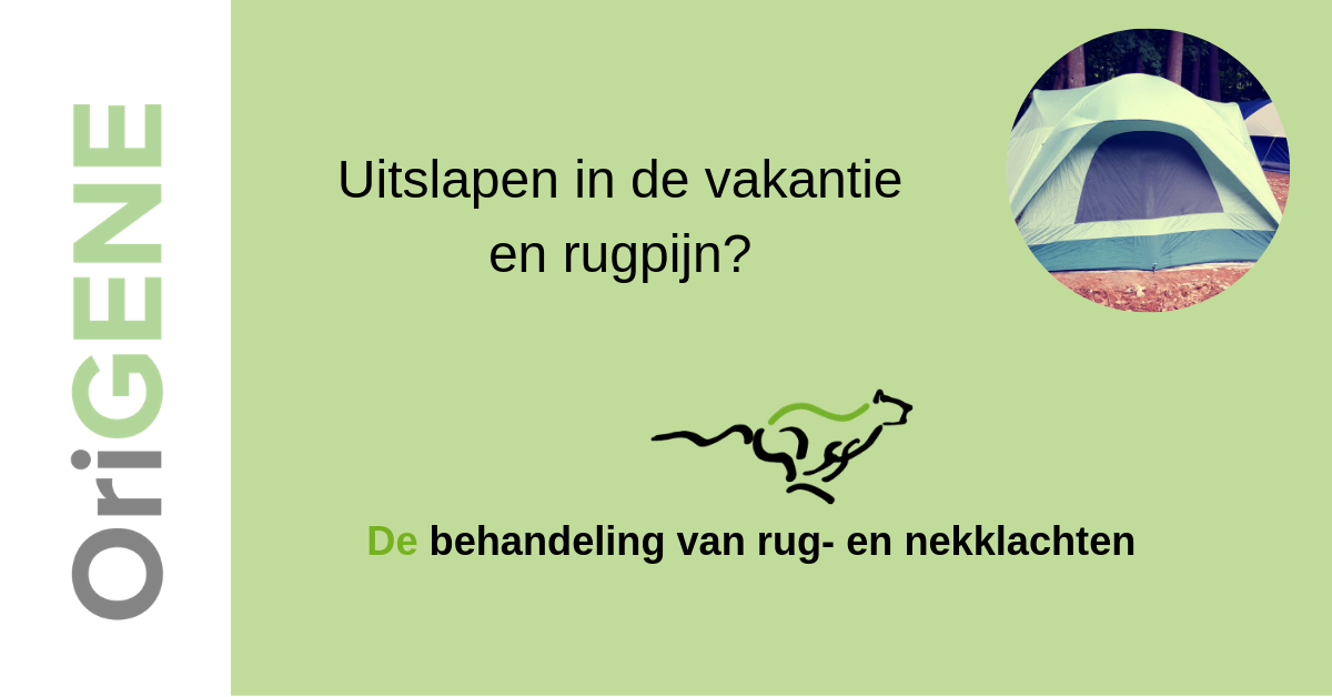 Uitslapen in de vakantie en rugpijn?