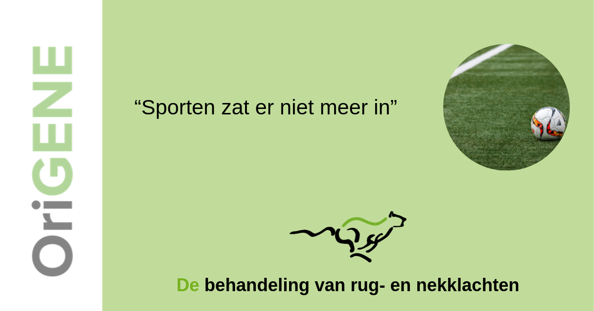 Sporten zat er niet meer in